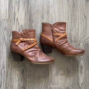 Brown booties from BareTraps